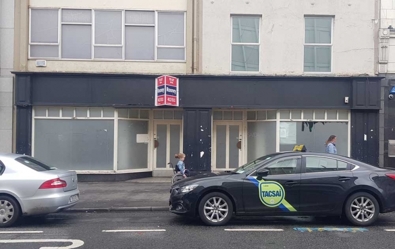 Vacant shops on O'Connell street Limerick