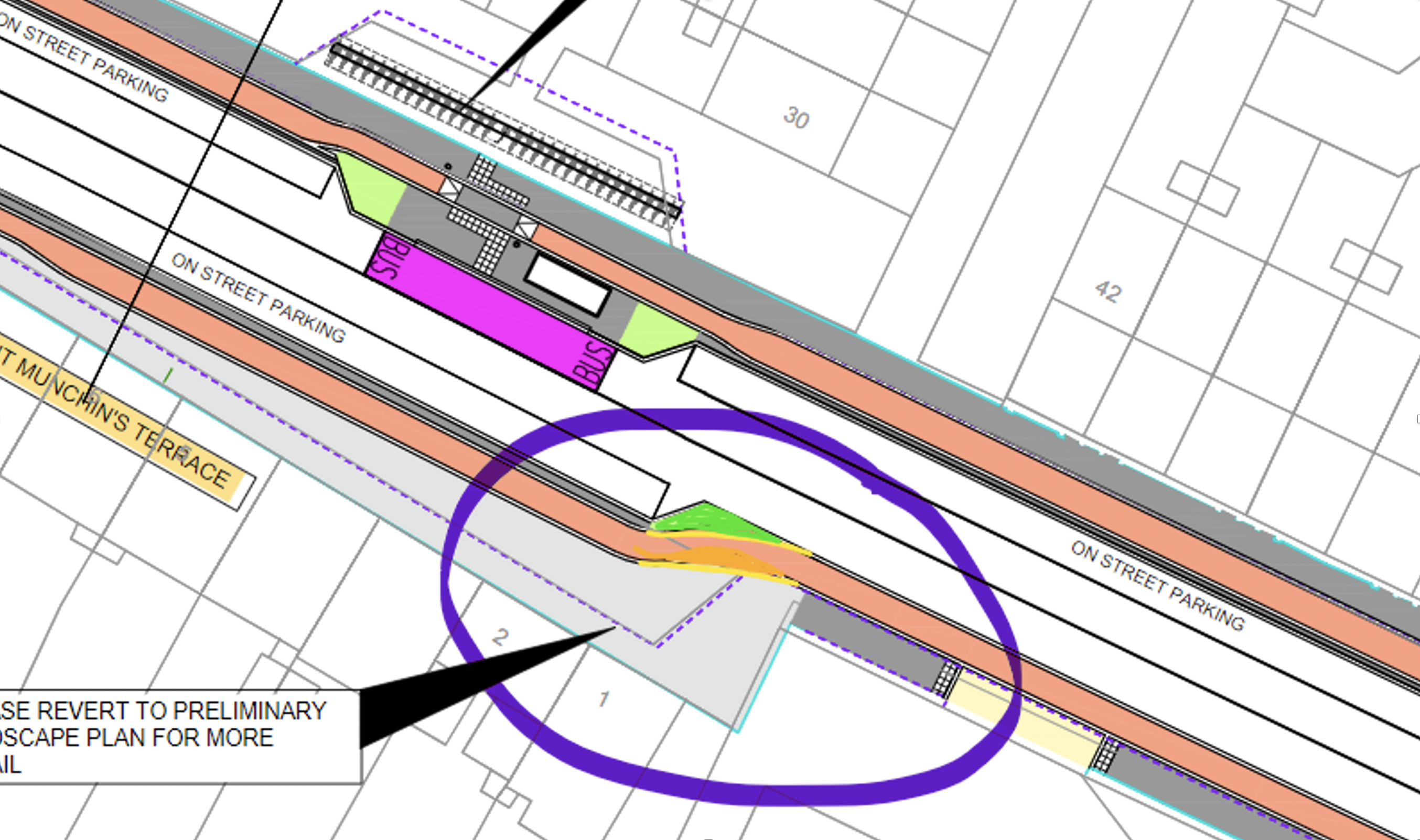 acute on angles presented on the TUS to City Centre Route 