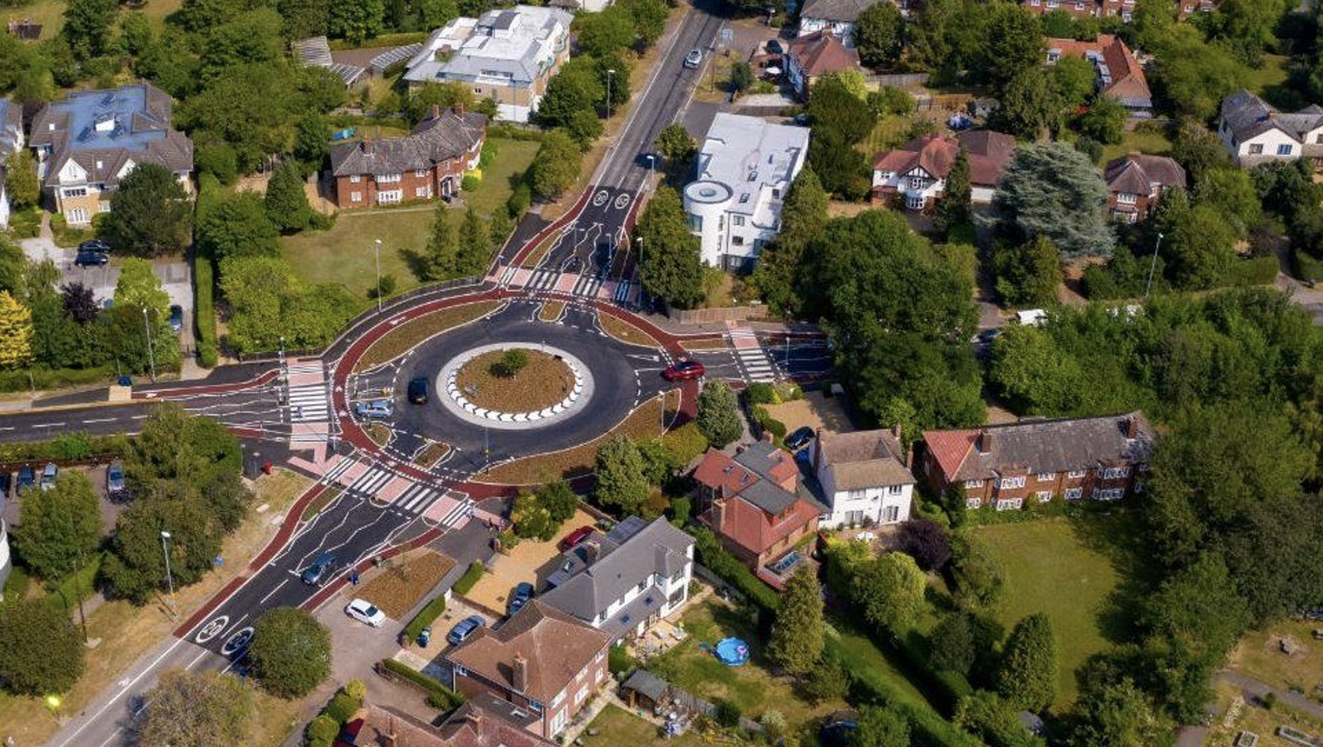 Example of a Dutch style roundabout in Cambridge England.